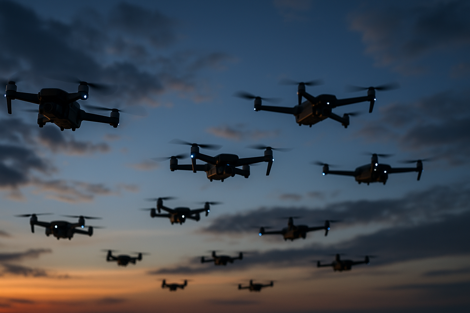 CAMPTON coordinated drone swarm formation