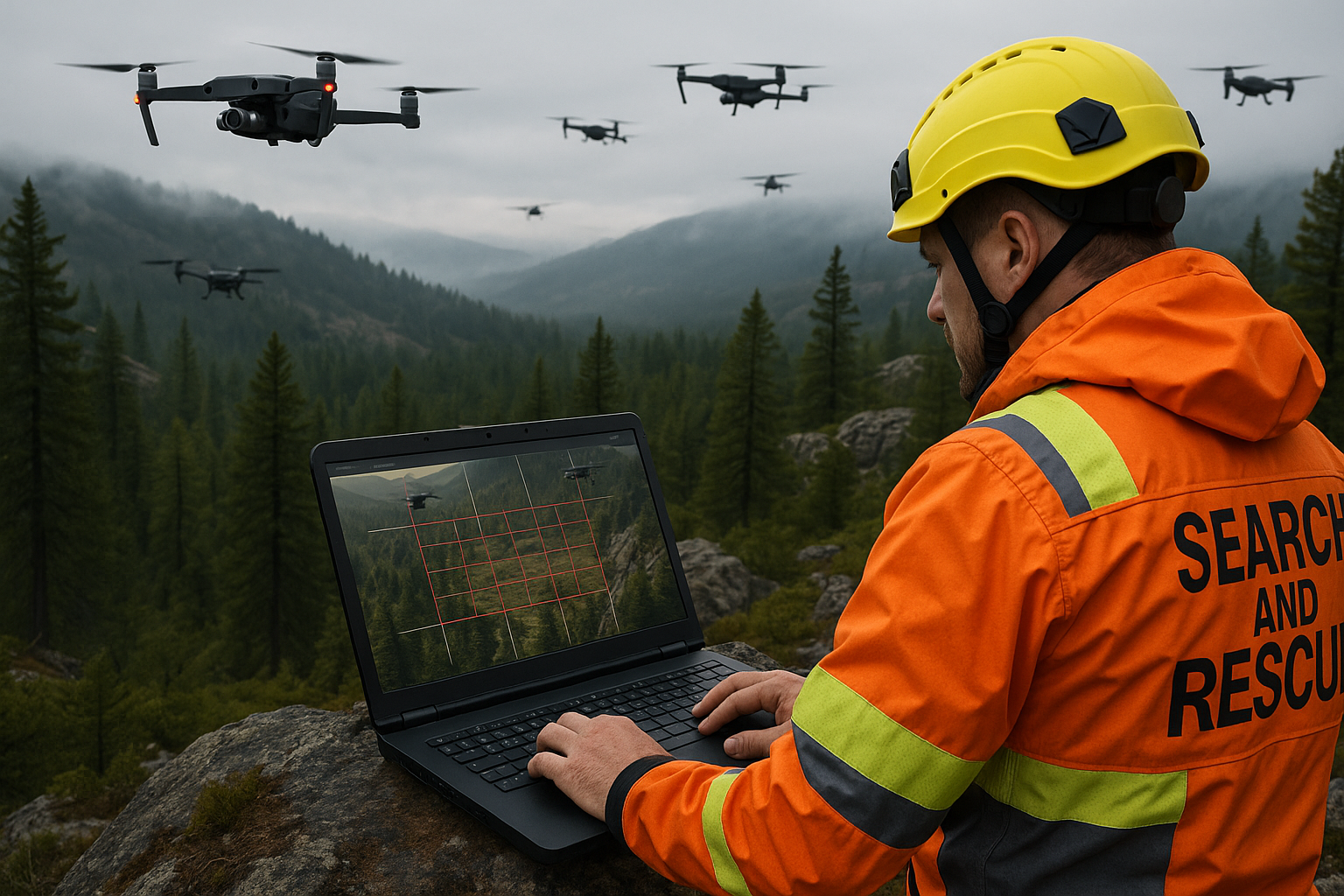 Search and rescue drone operation