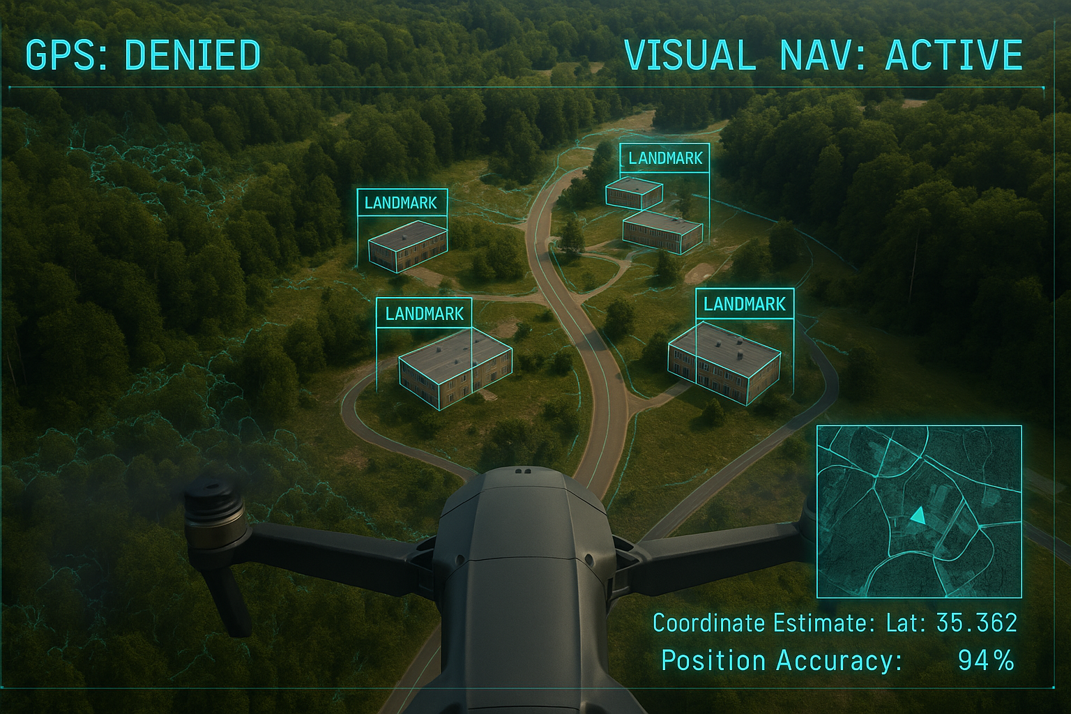 Visual terrain navigation